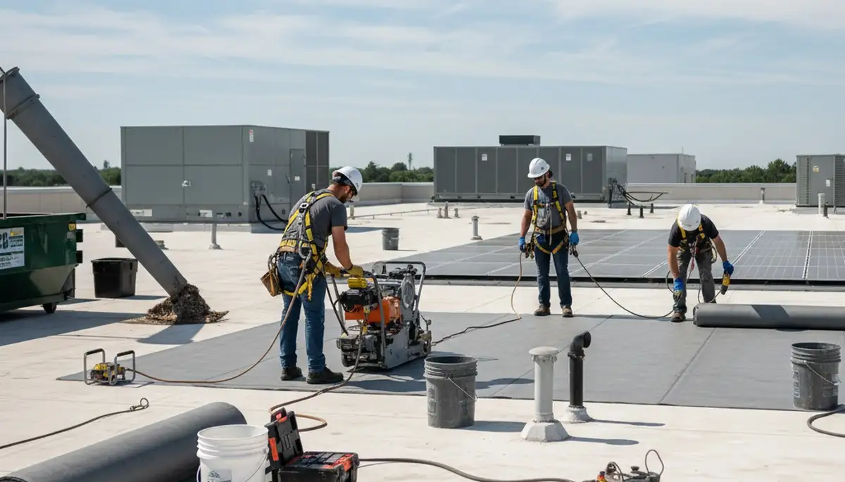 Commercial roofing installation in Greenville, NC for storm protection and business durability