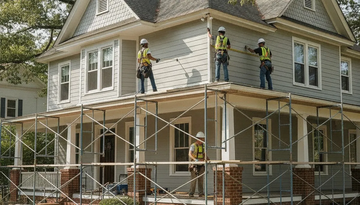 Vinyl siding installation by Greenville, NC siding contractor