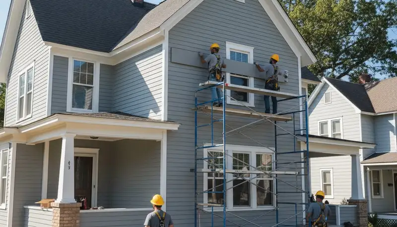 Vinyl siding installation in Greenville, NC for a home exterior upgrade