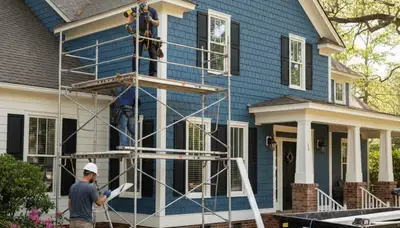 Vinyl siding installation in Greenville, NC for residential home exterior improvement