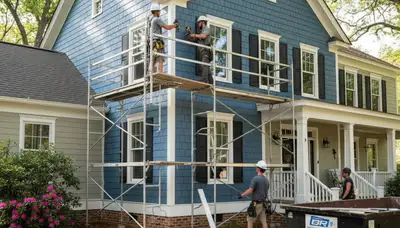 Vinyl siding installation in Greenville, NC for residential home exterior improvement