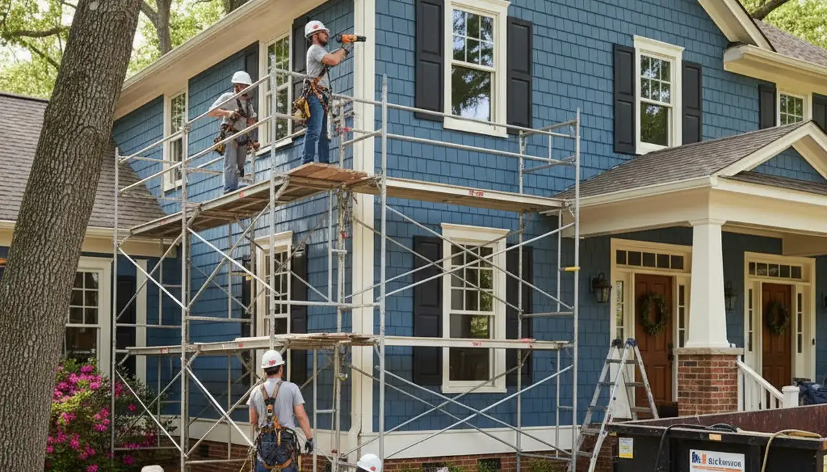 Vinyl siding installation in Greenville, NC by a local siding contractor