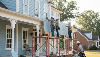 Vinyl siding installation for Greenville, NC home by local siding contractor