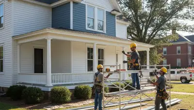 Vinyl siding installation in Greenville, NC by a professional siding contractor