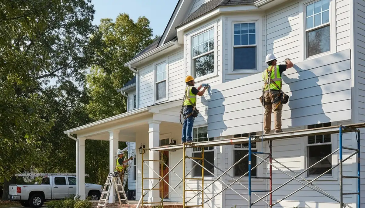 Vinyl siding installation in Greenville, NC for a local home exterior upgrade