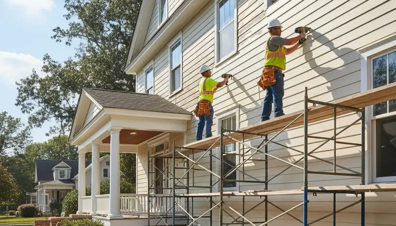 Vinyl siding installation for Greenville, NC homes by a local siding contractor