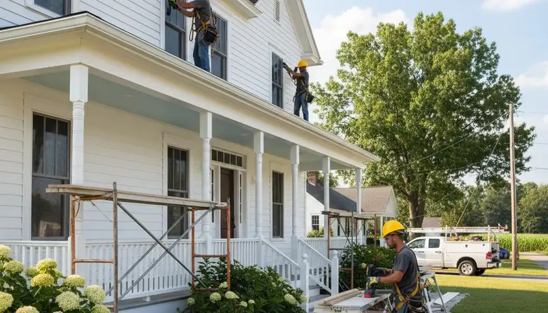 Vinyl siding installation for Greenville, NC home by local siding contractor