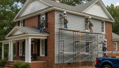 Vinyl siding installation in Greenville, NC for a local home exterior upgrade