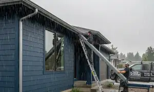 Seamless gutter systems for Greenville, NC homes, helping protect siding during rainy months